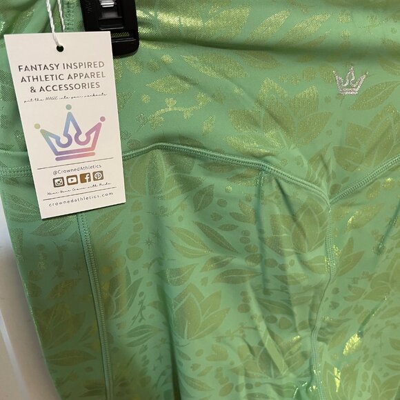 Crowned Athletics - Disney Tiana - Lily Pad Princess Leggings - NWT - XXL - Picture 4 of 9